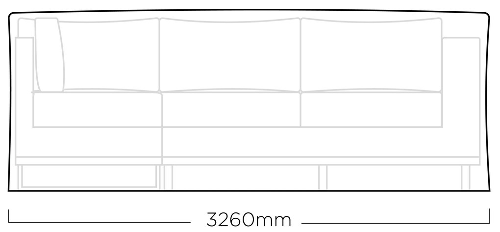 Pokrowiec na meble modułowe 326 x 326 x 91 cm KETTLER 0104850-300