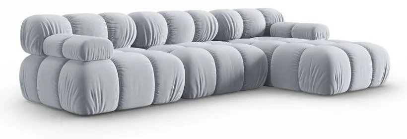 Jasnoniebieska aksamitna sofa 285 cm Bellis – Micadoni Home