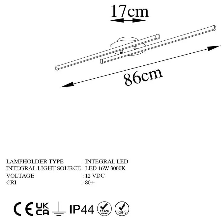 Lampa sufitowa LED w kolorze złota 10x86 cm Umut – Opviq lights