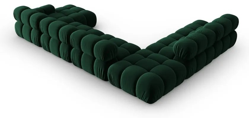 Zielona aksamitna sofa 379 cm Bellis – Micadoni Home