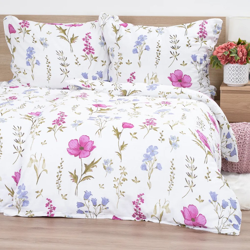 4Home Pościel muślinowa Wildflower Harmony, 140 x 220 cm, 70 x 90 cm