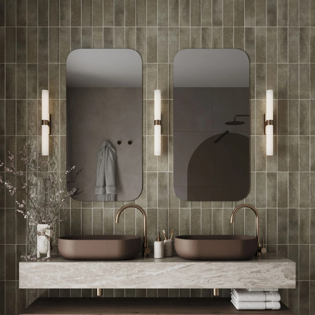 Lustro prostokątne bez ramy oszlifowane obracalne bez podświetlenia ROUND | Różne rozmiary | Różne kolory szkła : Kolor tafli szkła - Srebrny, Rozmiar - 50 x 100 cm