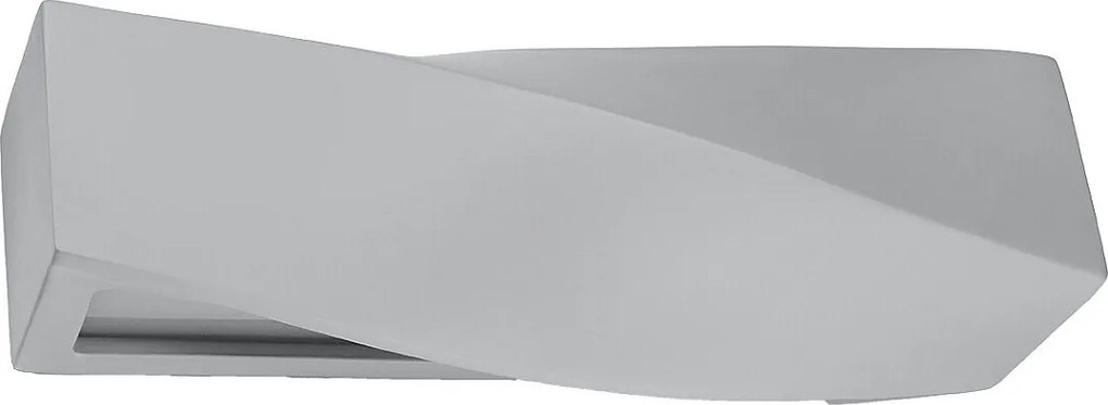 Kinkiety Nowoczesny Sigma, Ceramika/Szkło - 1 Źródło - L.42 X H.14 Cm - Szary