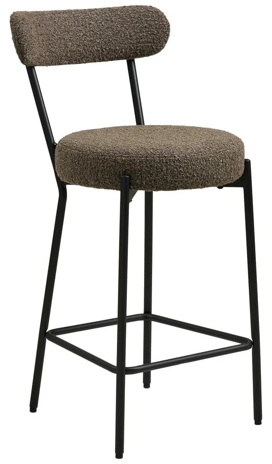 Brązowy tapicerowany hoker (wysokość siedziska 65 cm) Badalona – House Nordic