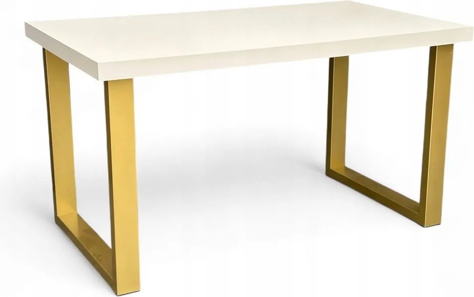 Stół prostokątny 80x140cm nierozkładany KASZMIR + nogi metalowe złote