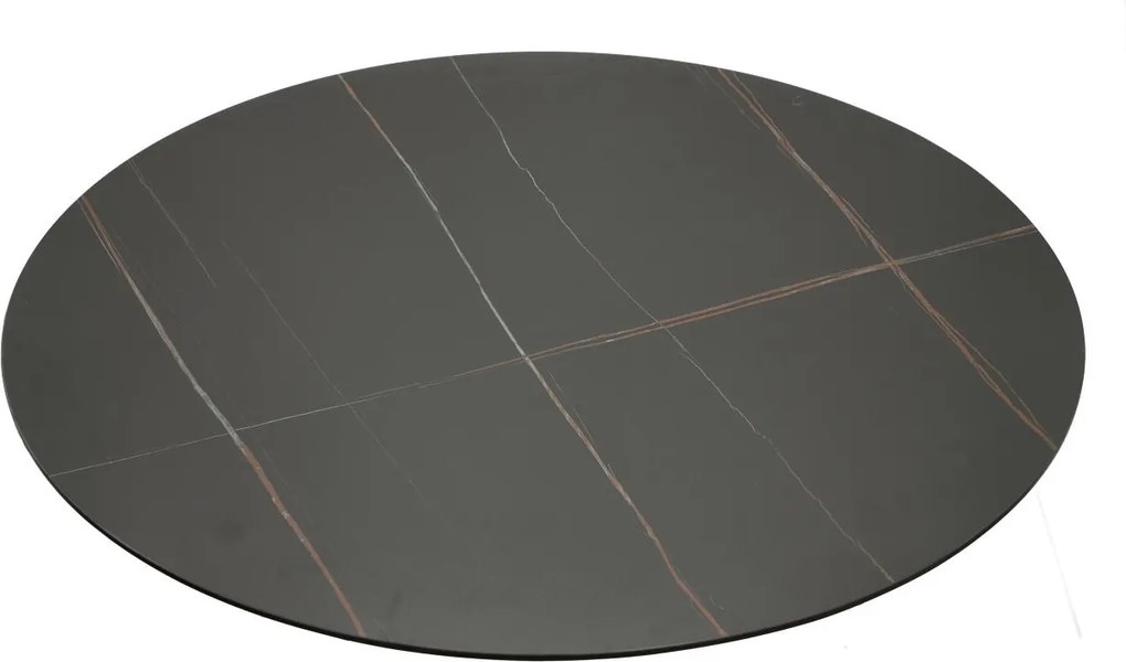Stół na jednej nodze z marmurowym blatem Skinny Premium Stone Black 90