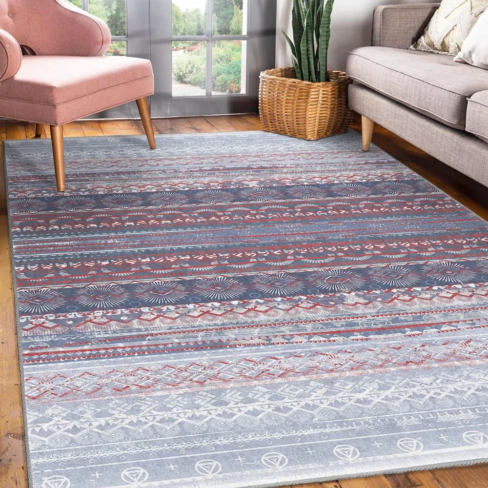 Fioletowo-szary dywan odpowiedni do prania 160x230 cm Vintage Stripe – Mila Home