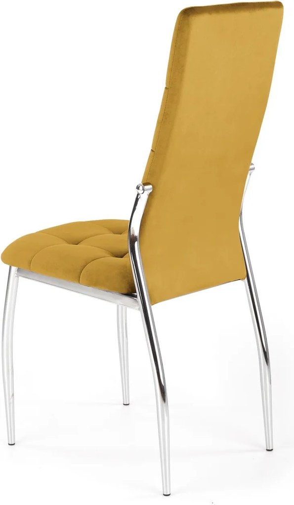 Krzesło z tkaniny velvet bez podłokietników K416