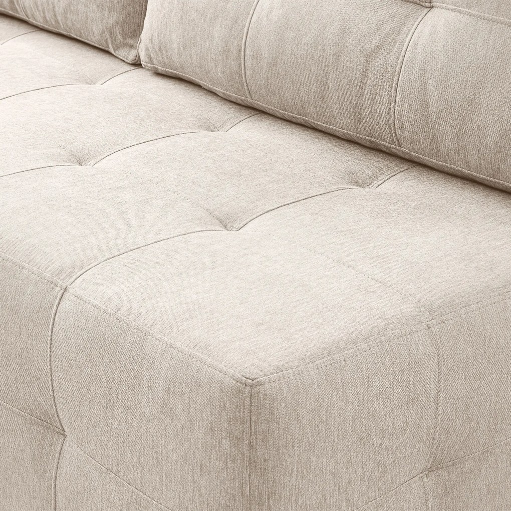 Sofa z Funkcją Spania MORANA Kremowa Nowoczesna