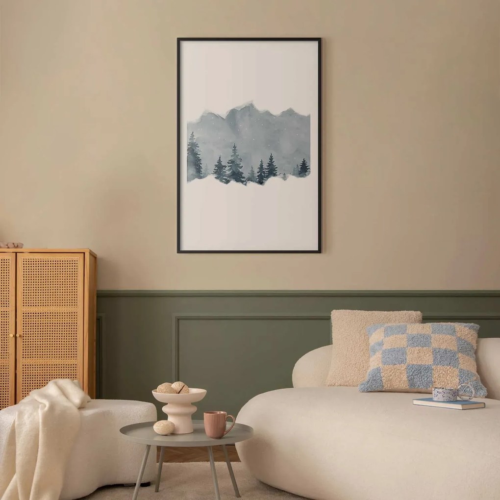 Plakat Wycinek Syberii 60x90 cm z ramą czarną z marginesem ARTGEIST B