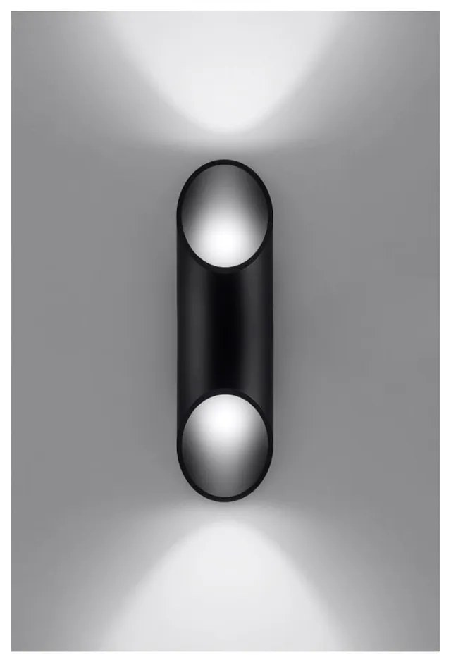 Czarny kinkiet Nice Lamps Nixon, długość 30 cm