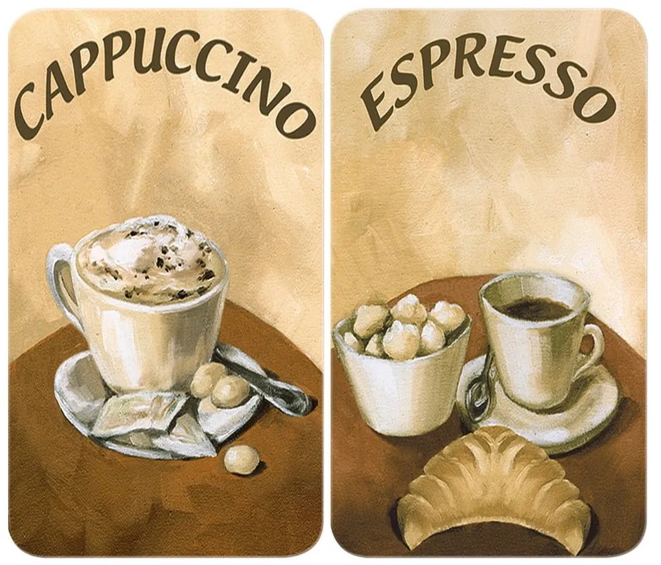 Zestaw 2 szklanych płyt ochronnych na kuchenkę Wenko Coffee