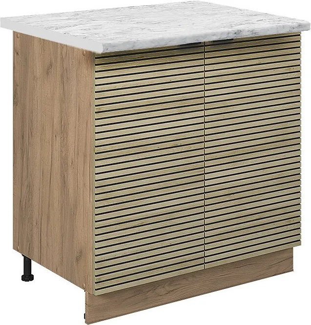 Szafki kuchenne panel dębowy 80x60x82 fame-line