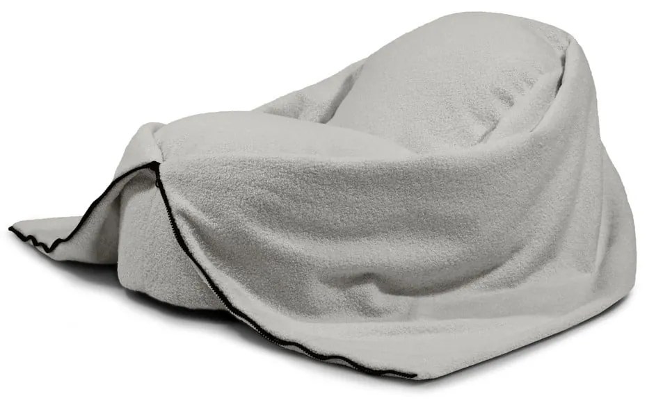 Jasnoszary dziecięcy worek do siedzenia z materiału bouclé Cocoon 80 – SLOWDOWN