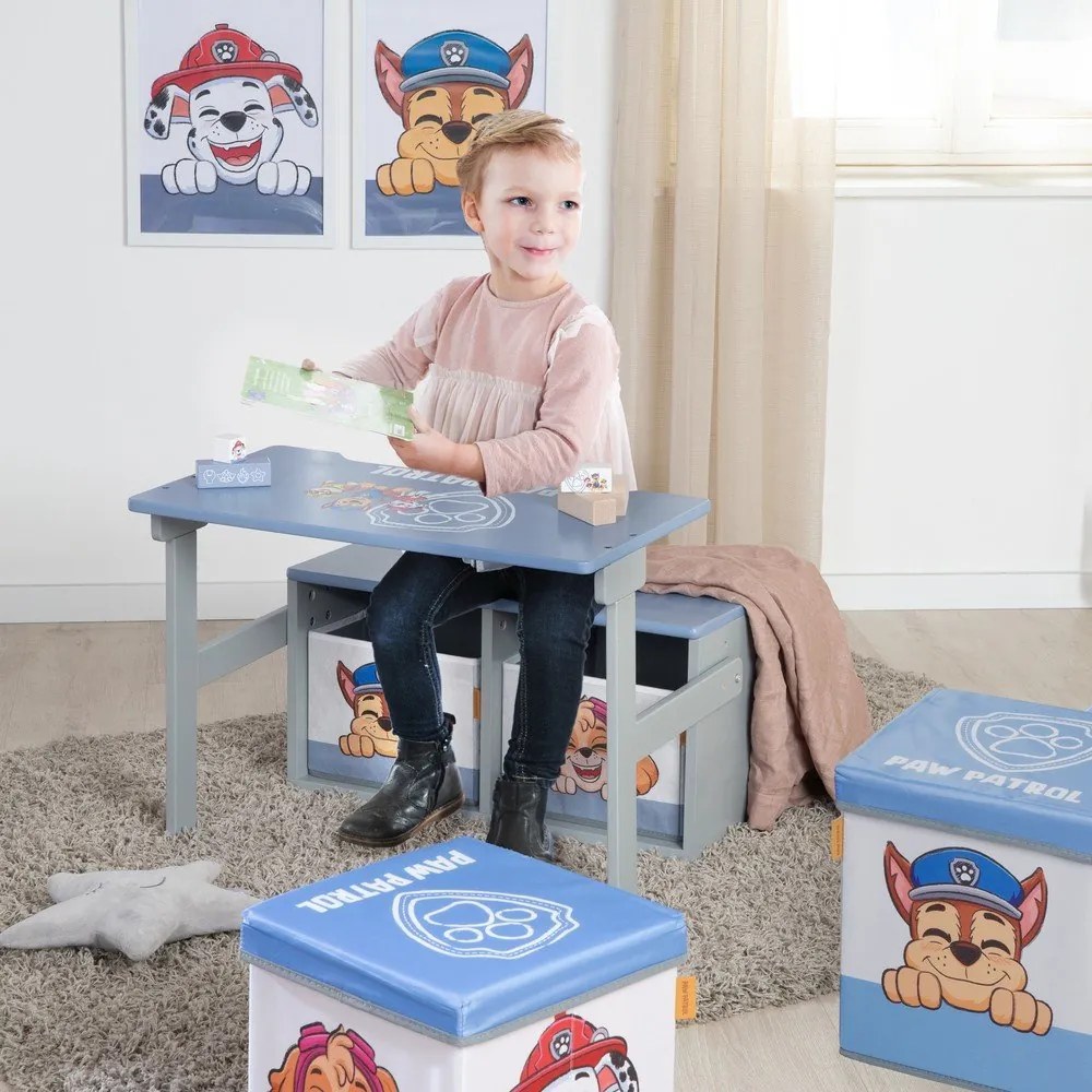 Niebieska ławka dziecięca Paw Patrol – Roba