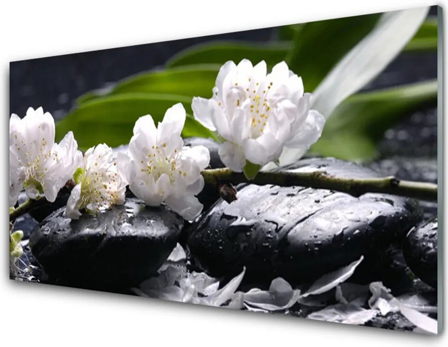 Panel Kuchenny Spokój Zen: Kwiatowa Kompozycja