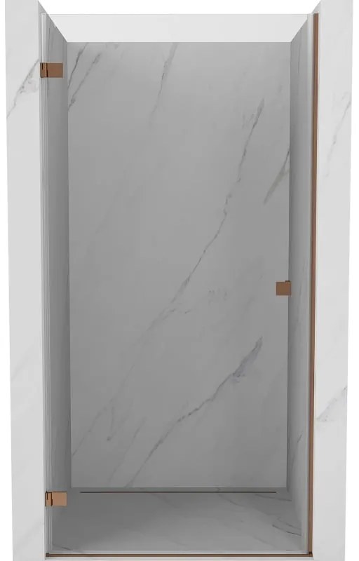 Mexen Lunar-B drzwi prysznicowe uchylne lewe 65 cm, transparent, różowe złoto - 832-065-000-60-00-L