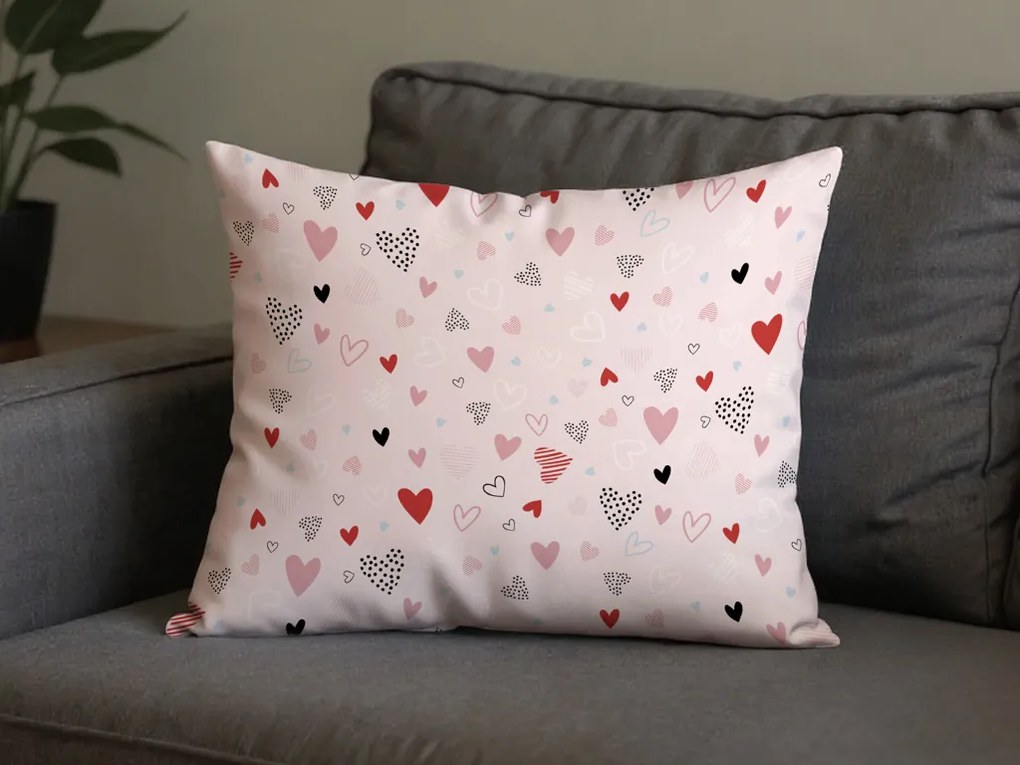 Zestaw 2 sztuk dekoracyjnych poszewek na poduszkę LOVITA 40x60 cm, różowe