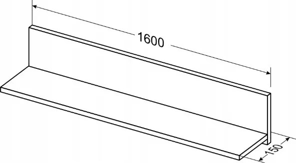 Półka wisząca Tommy 192, dąb artisan