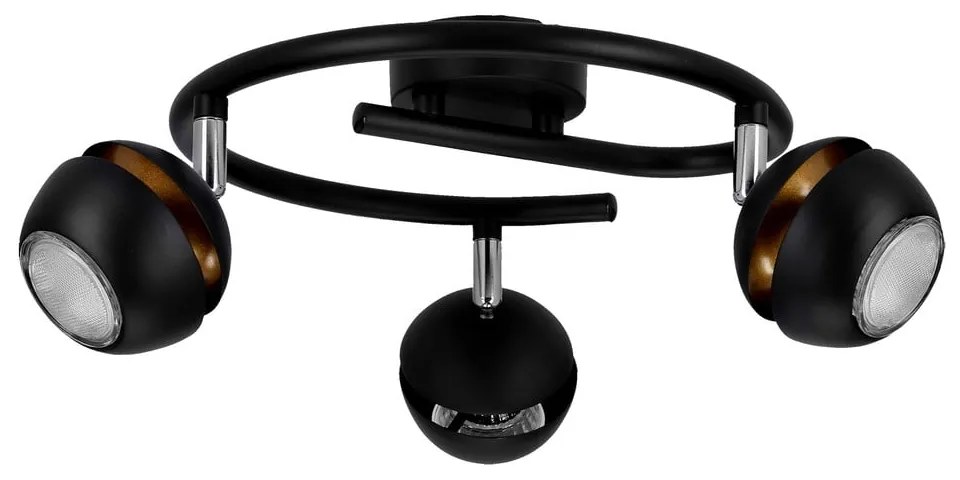 Lampa sufitowa w czarno-złotym kolorze z metalowym kloszem 38x38 cm Boni – Candellux Lighting