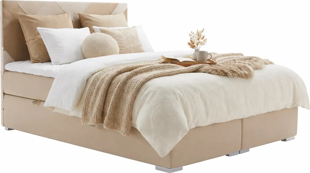 Łóżko boxspring z zagłówkiem 140x200 W7-C62