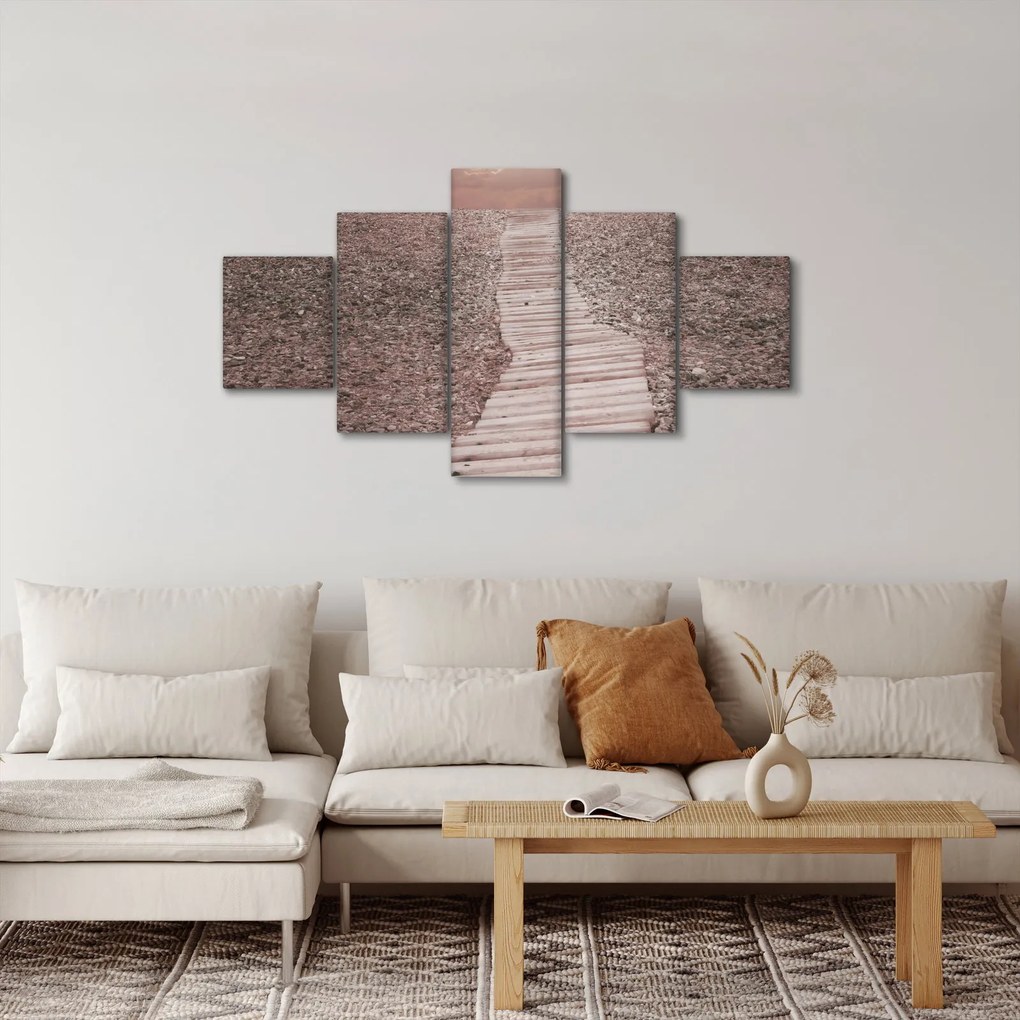 Obraz - Plaża żwirowa (125x70 cm)