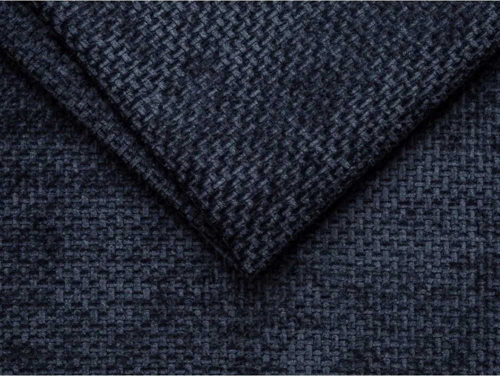 Ciemnoniebieskie tapicerowane łóżko jednoosobowe bez zagłówka 90x200 cm Whale – Micadoni