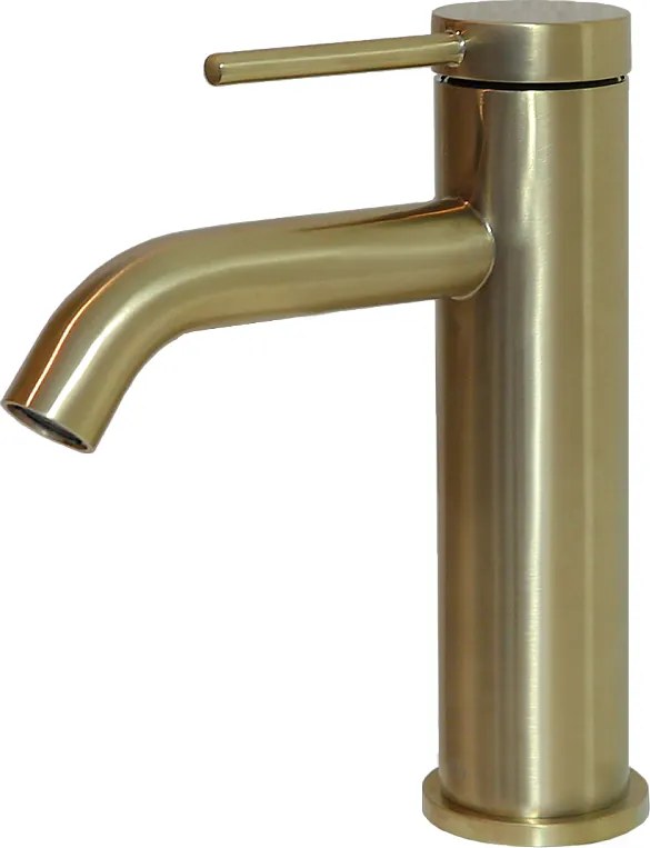 Lollipop bateria umywalkowa niskie szczotkowane złoto