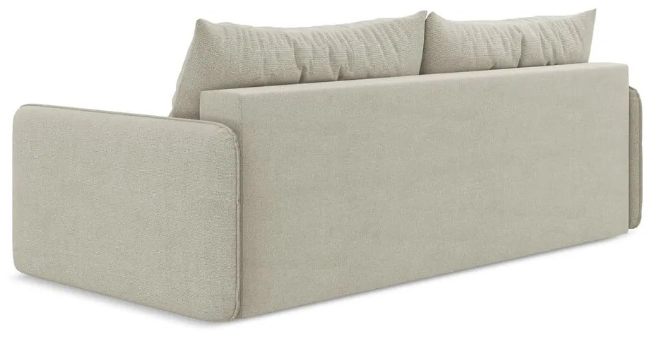 Kremowa rozkładana/ze schowkiem sofa 216 cm Nanea – Makamii