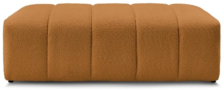 Musztardowy podnóżek z materiału bouclé Annecy – Bobochic Paris