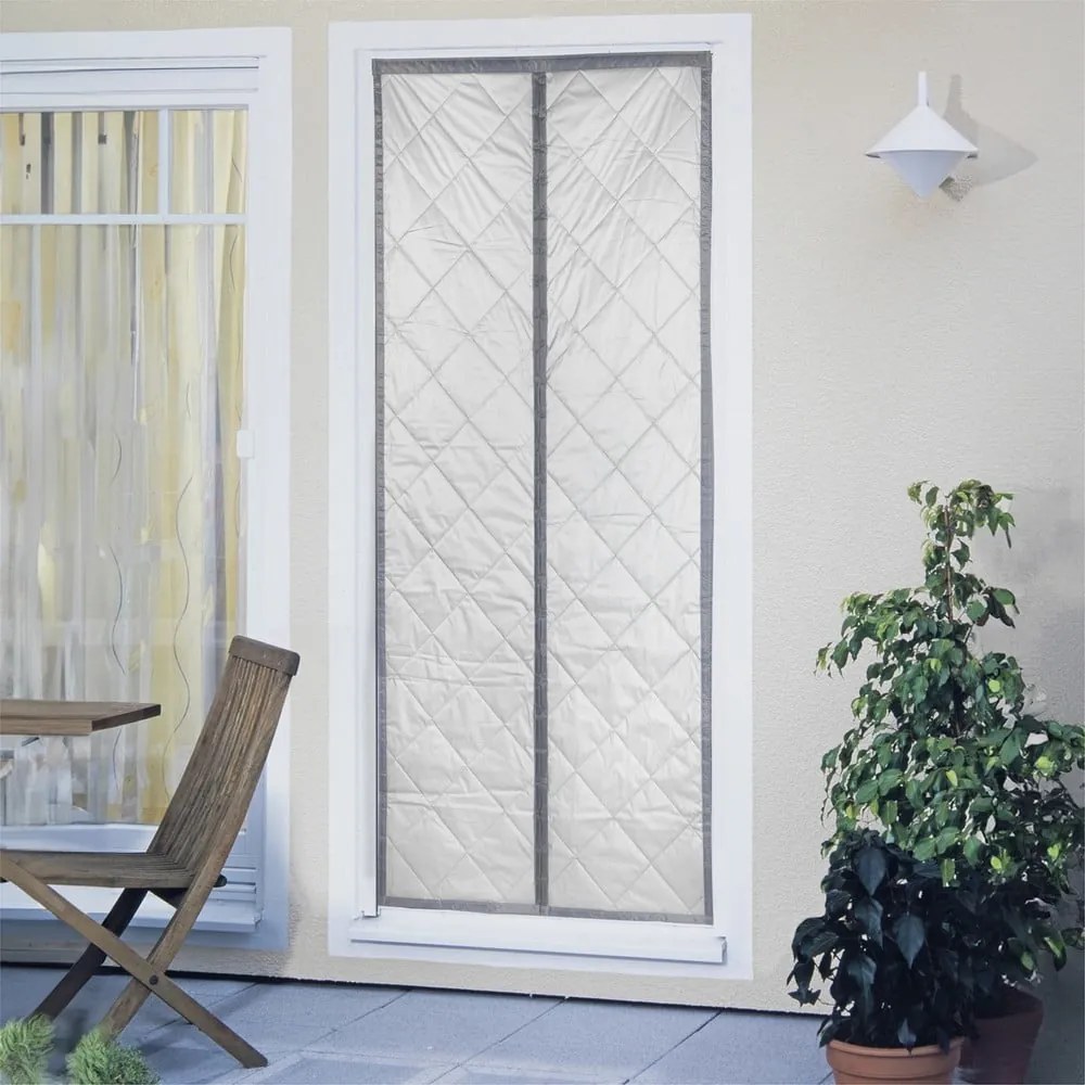 Zasłona termiczna na drzwi w szaro-srebrnym kolorze 90x200 cm – Maximex