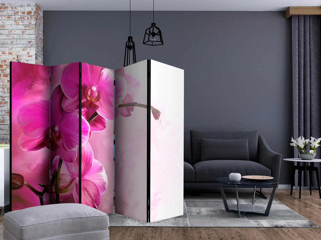 Parawan jednostronny Kwiaty 225x172 cm 5-częściowy wielokolorowy ARTGEIST B