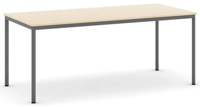 Stół jadalniany, 180x80 cm, ciemnoszara podstawa, brzoza