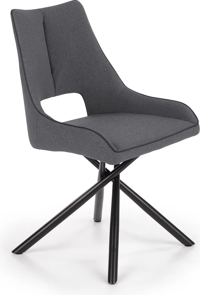 Tapicerowane krzesło z krzyżującą się podstawą K409