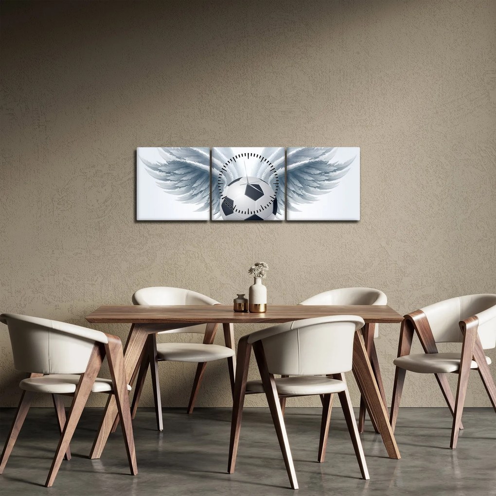 Obraz - Balon ze skrzydłami (z zegarem) (90x30 cm)