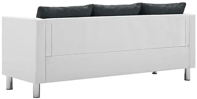 Atrakcyjna 3-osobowa sofa Karlo 3Q - biało-ciemnoszara