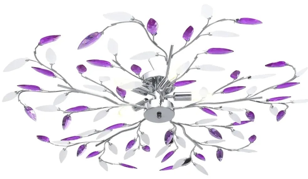 Fioletowa lampa sufitowa z akrylowymi zdobieniami - 4X EX217 E6-T53
