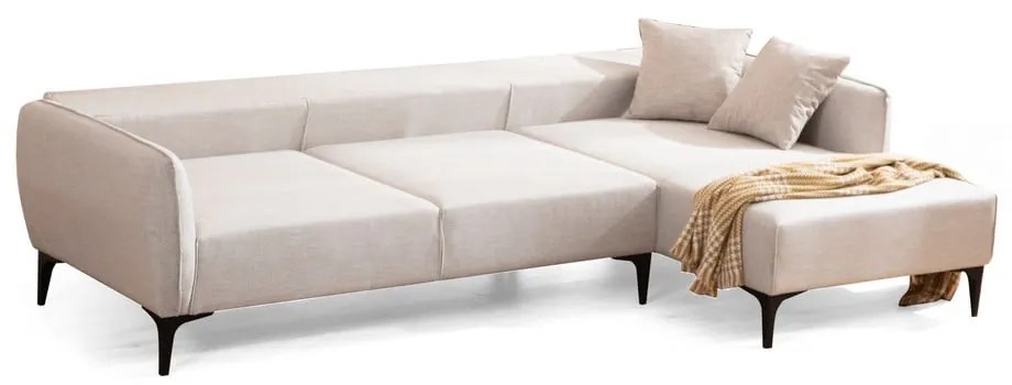 Biała sofa narożna Belissimo, prawy narożnik – Balcab Home