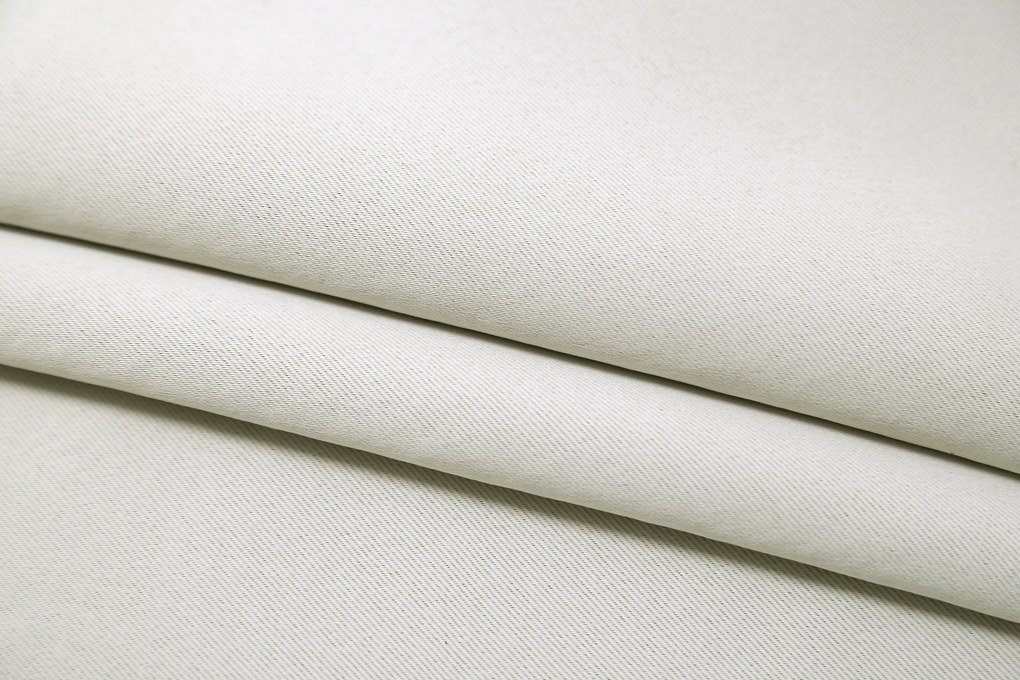 Biało-kremowa zasłona OXFORD 140x250 cm Zawieszanie: Metalowe pierścienie