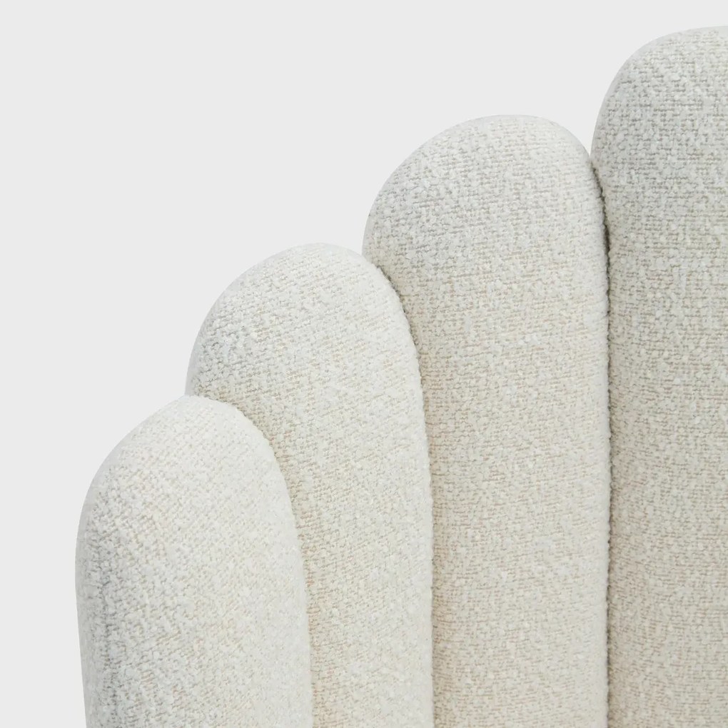 Krzesło LUXE w tkaninie Bouclé Ecru HOMLA