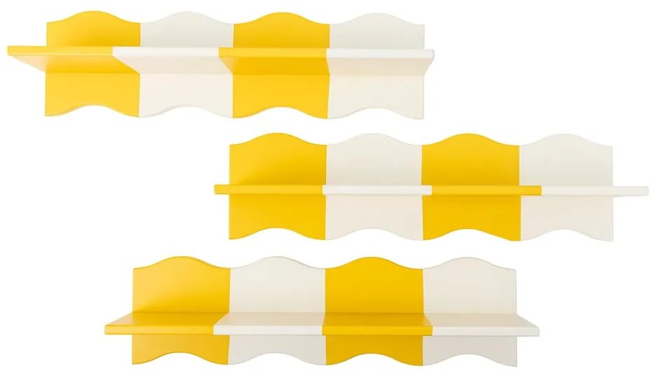 Żółto-biała półka dziecięca 80 cm Bubbi – Bloomingville Mini