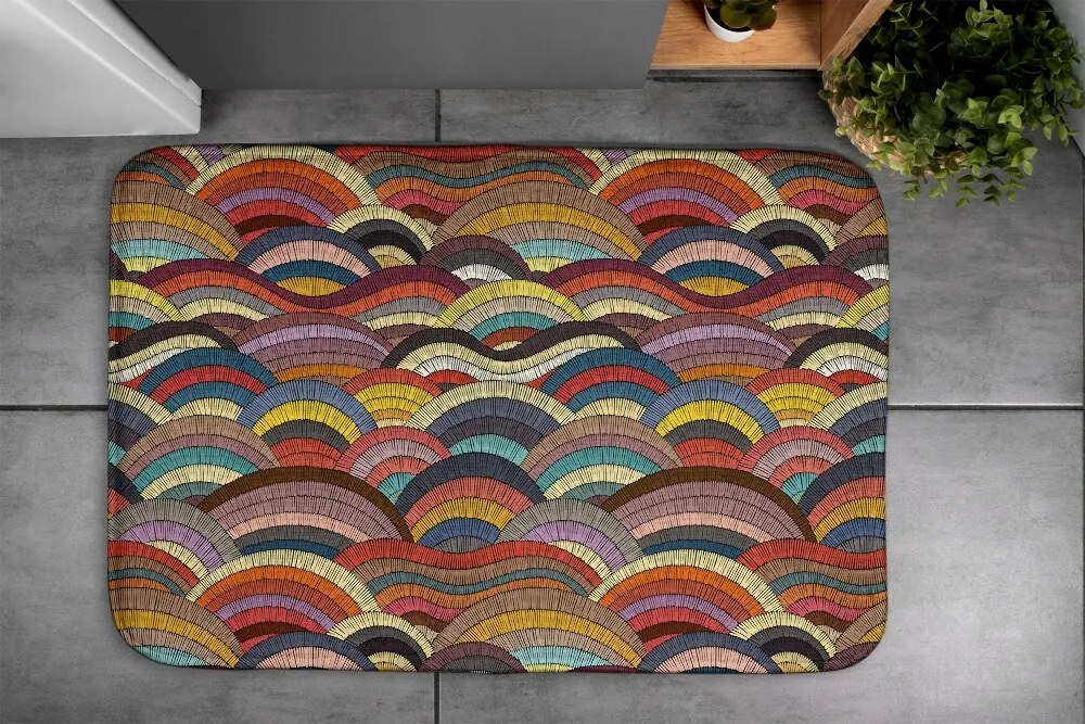 Antypoślizgowy dywanik łazienkowy Antypoślizgowy dywanik łazienkowy Kolorowa Abstrakcja