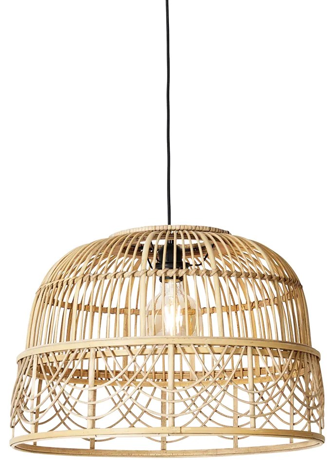 Inteligentna lampa wisząca z rattanu 49 cm z WiFi G95 - MichelleKolonialny Oswietlenie wewnetrzne