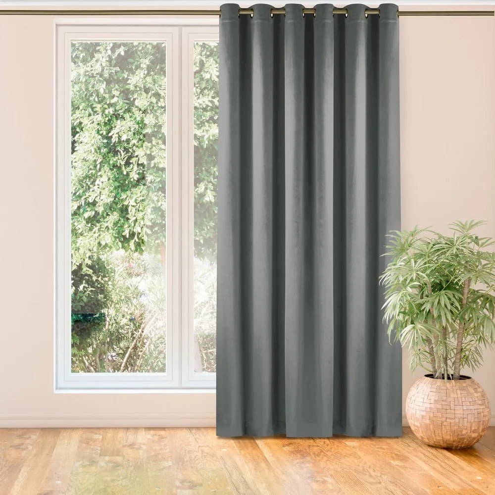 Antracytowa zasłona 200x270 cm Vila – Homede