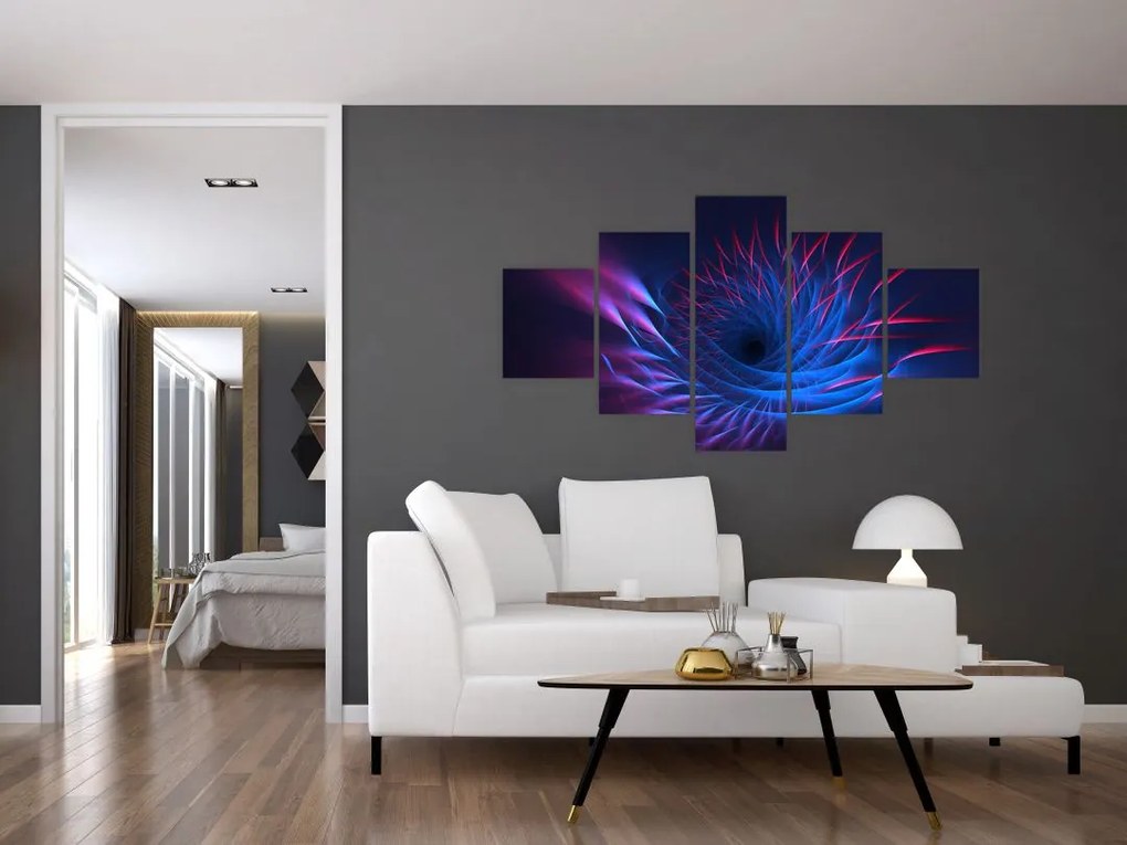 Obraz - abstrakcja kwiatu (125x70 cm)