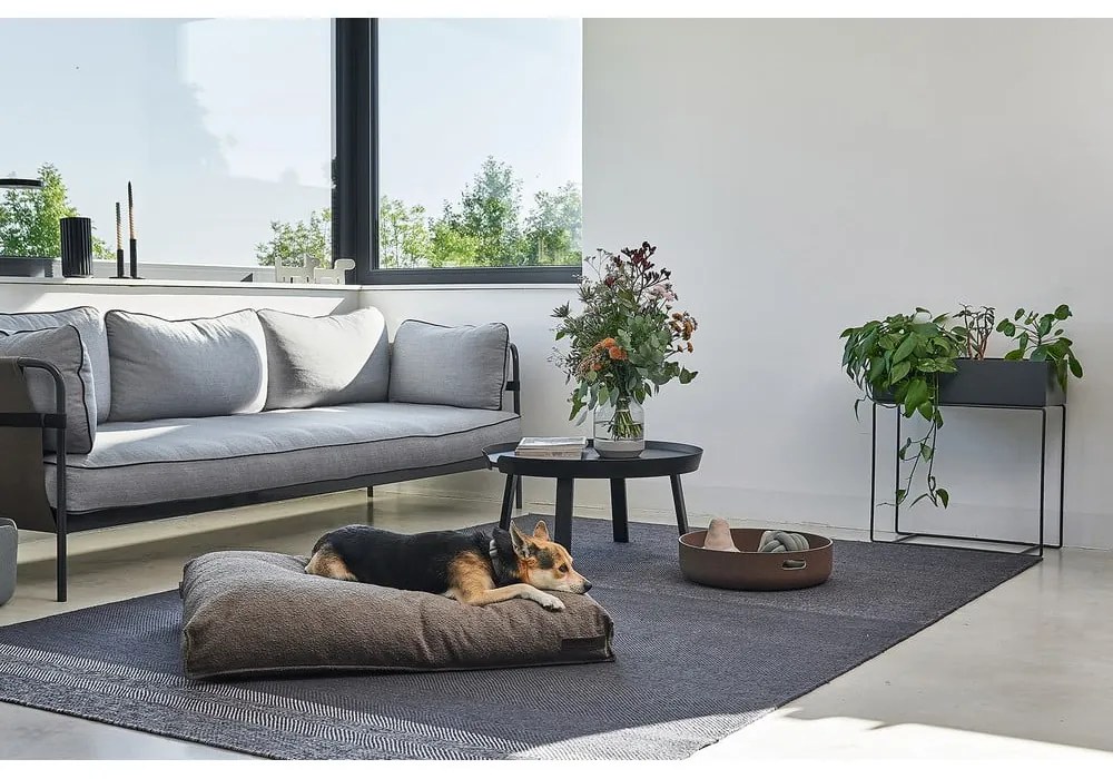 Brązowy materac dla psów z materiału bouclé 120x90 cm Mondo Chocolate L – MiaCara