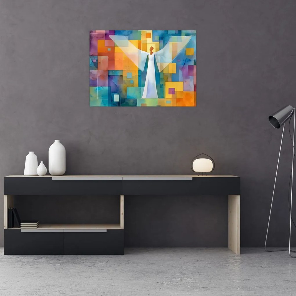 Obraz - Geometryczny anioł (70x50 cm)