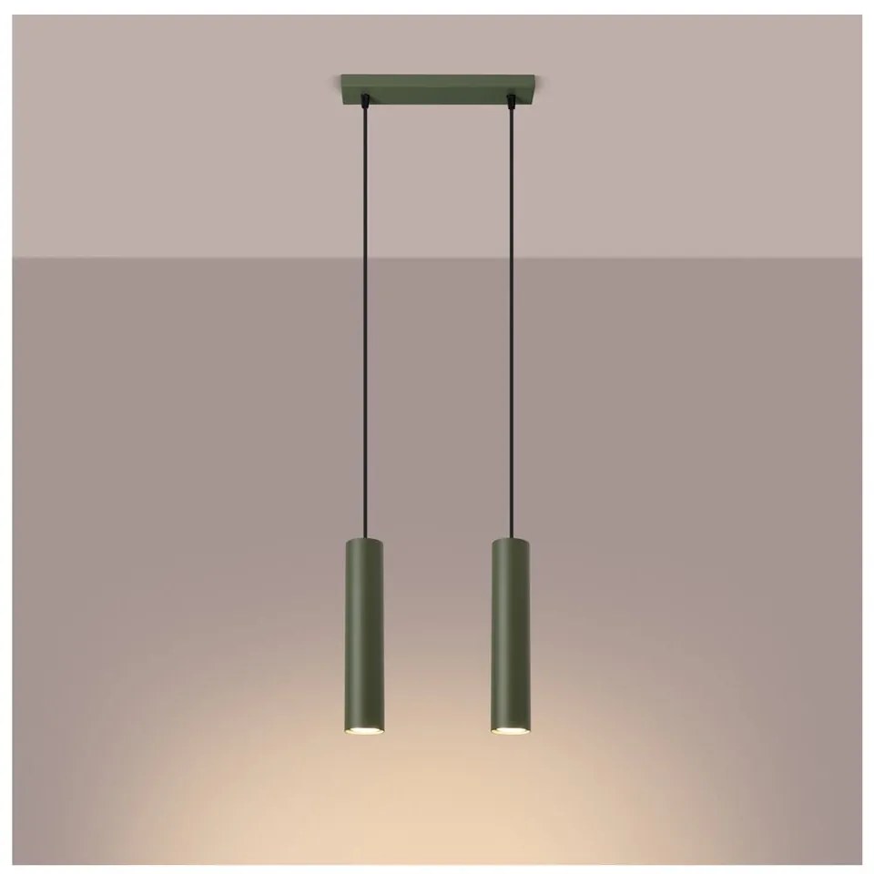 Zielona lampa wisząca Castro – Sollux