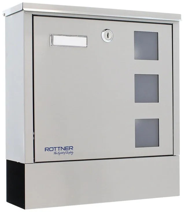 Skrzynka pocztowa LAGO, 330 x 305 x 97 mm, nierdzewna