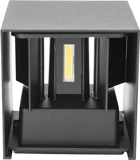 Kinkiet zewnętrzny czarny z LED 2-światła IP54 - Edwin